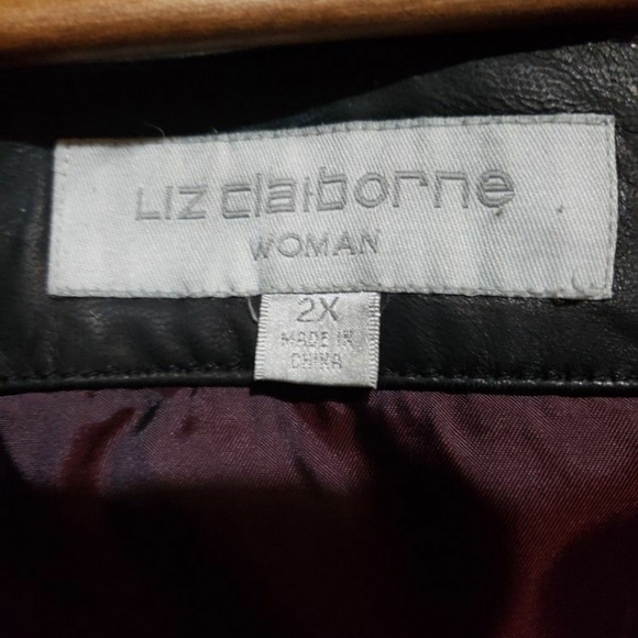 Liz claiborne leather jacket plus size - Picture 2 of 5